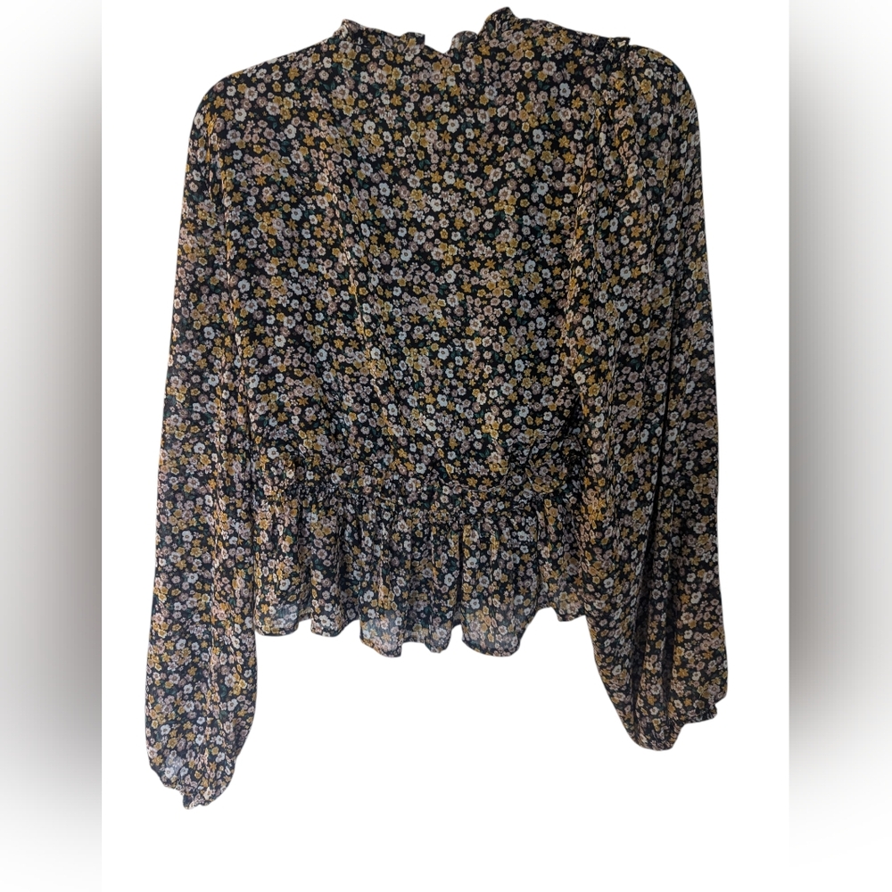 Astr Multicolor Floral Ruffle Blouse - Picture 2 of 4